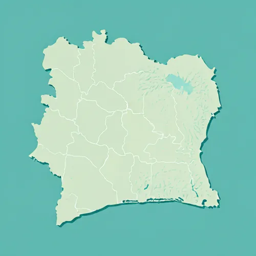 Carte de la Côte d'Ivoire